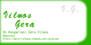 vilmos gera business card